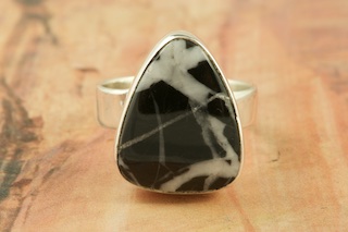 Genuine White Lightening Sterling Silver Ring